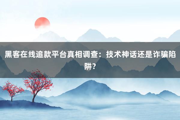 黑客在线追款平台真相调查：技术神话还是诈骗陷阱？